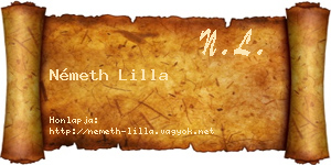Németh Lilla névjegykártya